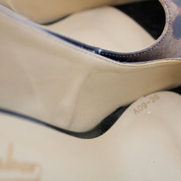 Only Maker High Heels Leopard Peep Toe Platform Slingbacks Shoes EU 36 - Picture 6 of 9